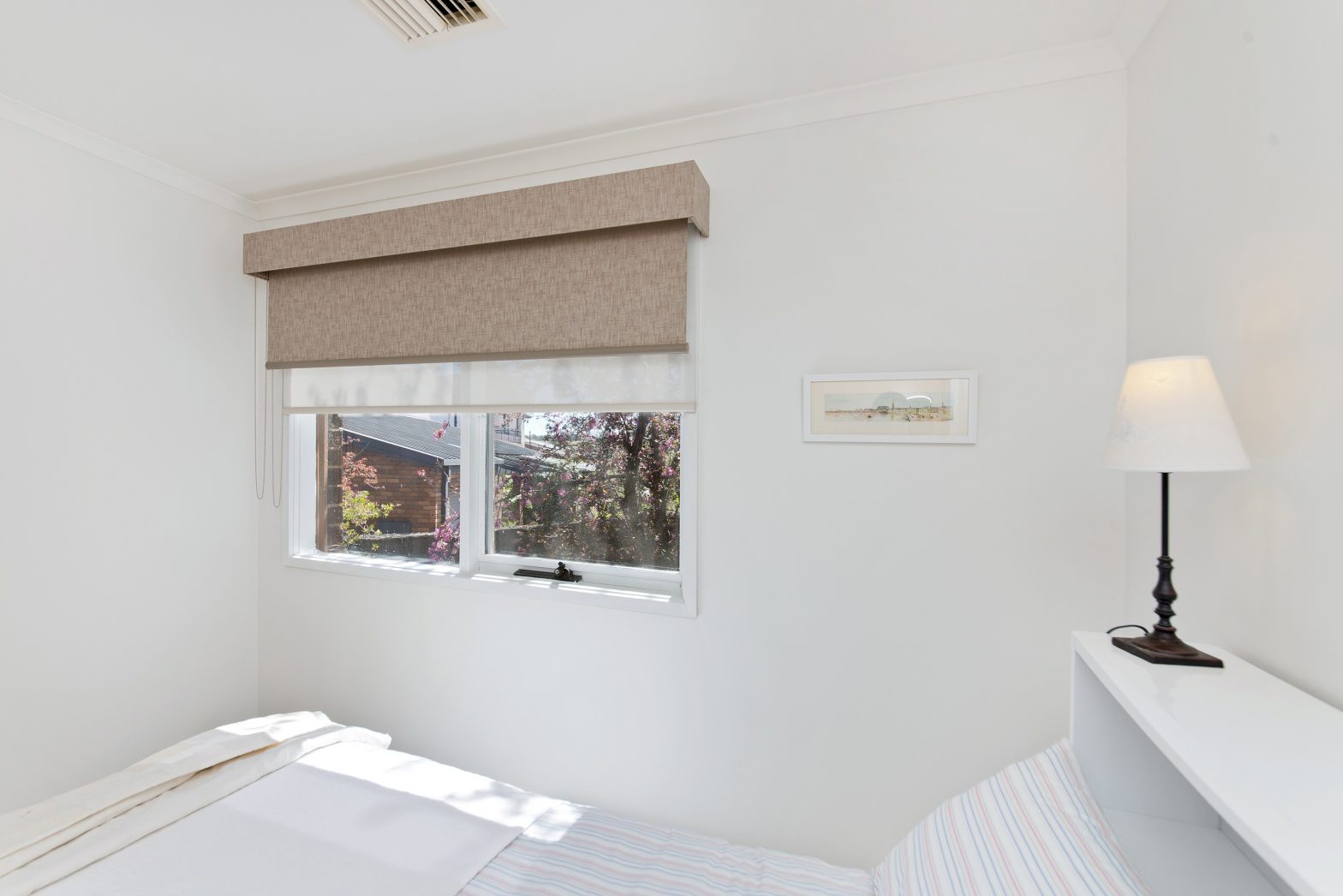 Roller Blind With Bonded Pelmet Curtains, Blinds, Awnings and Shutters