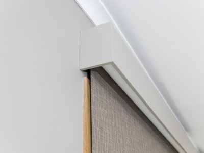 Roller Blinds with Painted Pelmet